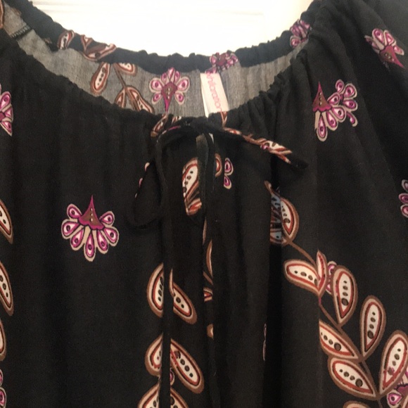 Xhilaration Floral Print Two-Toned Drop Waist Dress - Picture 4 of 8